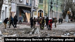 Херсон: после российского обстрела (архивное фото)