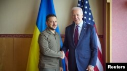 Президент США Джо Байден и президент Украины Владимир Зеленский. Хиросима, Япония. 21 мая 2023 г. 